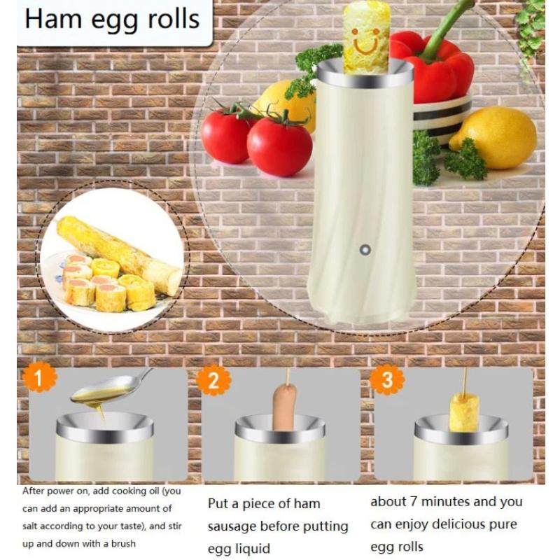 Mini Electric Egg Boiler Automatic Eggs Roll Maker Omelette Breakfast Machine Cooking Tools Egg Master Sausage Burrito