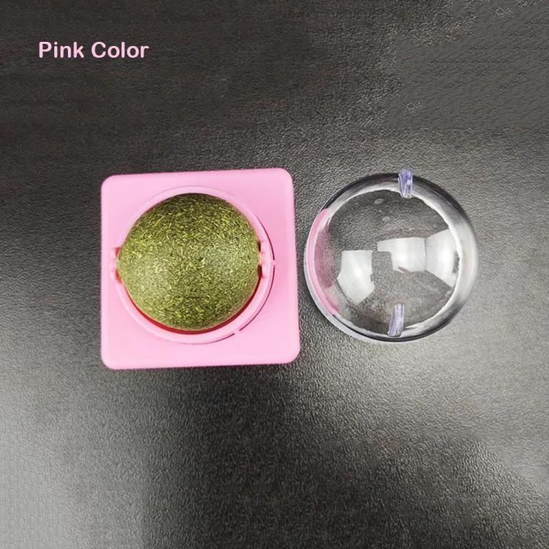 

Новые игрушки для домашних кошек с кошачьей мятой, забавные, вращающиеся на 360 градусов, игрушка-мячик для кошек с лакомствами, интерактивные игрушки для котят, фиксируемые 4.6cmx4.6cmx3cm розовый