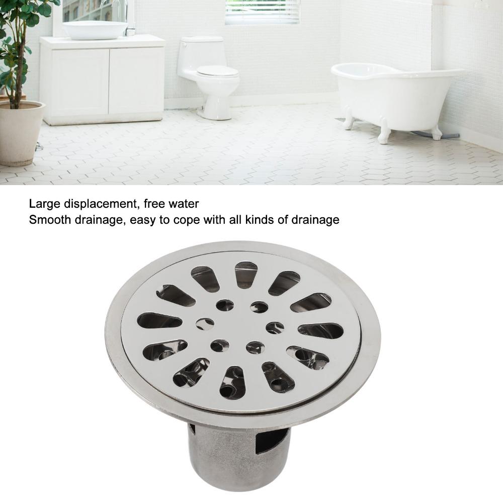 3.54 Inch Diameter Shower Drain 304 Stainless Steel Odor Resistant Drain Kit  Bathroom