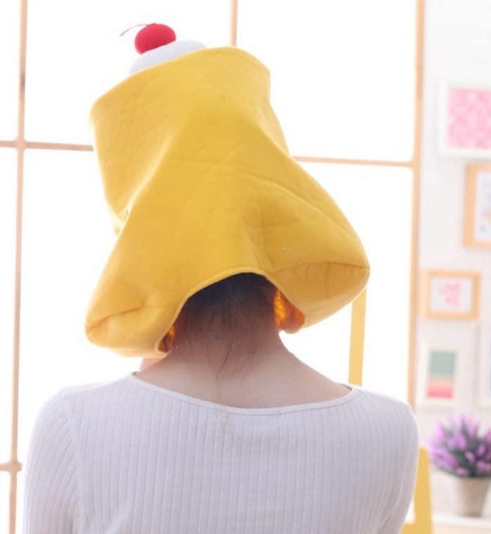 [DOKiDOKi] Pudding Sweets Hat Headgear Cosplay Transformation Headgear Halloween Costume for Party, Drinking Party, Year-End Party, Halloween Event