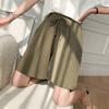 Pantaloncini casual estivi da donna Tasche con coulisse in vita elastica Pantaloncini corti larghi a gamba larga tinta unita Streetwear