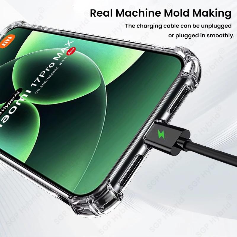 Verdickte Airbags Transparentes Silikon Weiche Hülle Für Xiaomi 17 Pro Max Anti-Drop Stoßfänger Abdeckung Auf Kisomi Xiaomy Mi17 Mi 17 ProMax