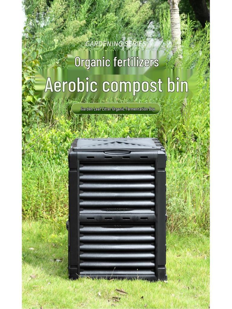 Large Capacity Outdoor Compost Bin for Yard Waste and Lawn Clippings