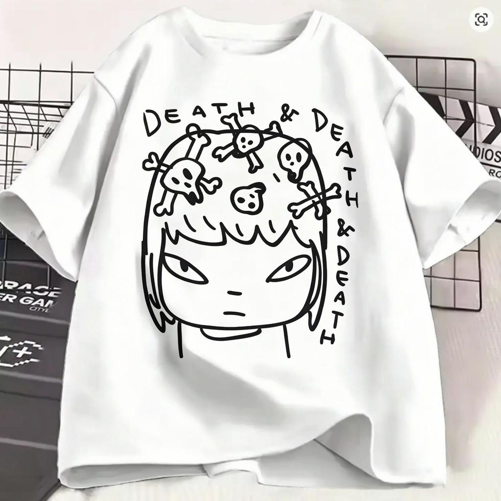 Yoshitomo Nara TShirt Summer Harajuku TShirts Unisex Cotton Breathable Oversize Top Tees Short Sleeve Aesthetic Tshirt