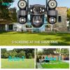 Outdoor Solar Dual-Light Surveillance Camera – 3-Lens 3-View Recorder, HD Night Vision with Lighting