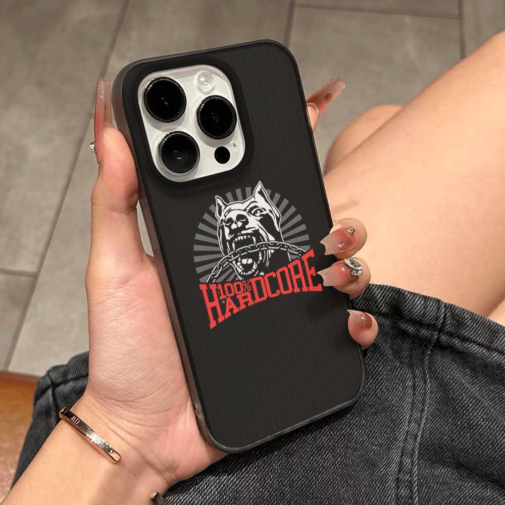 100 Hardcore Dog To The Bone Soft Corrugated Transparent Phone Case For IPhone 17 15 16 11 12 13 14 Pro Max Plus Pro