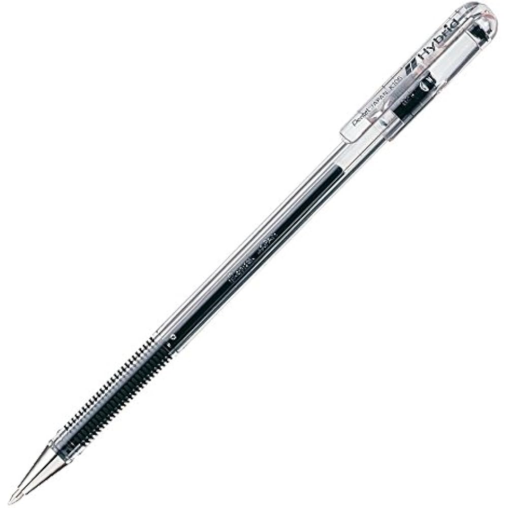 Pentel Pack Gel Ink Ballpoint Pen Hybrid 0.5mm Black Ink XK105-GA