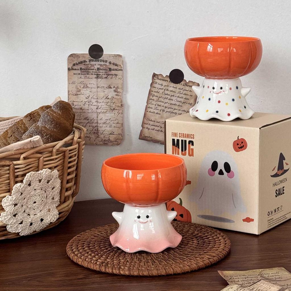 Give girls birthday gifts, cute and funny ghost ceramic mugs, design sense, pumpkin water cups, girlfriends' souvenirs