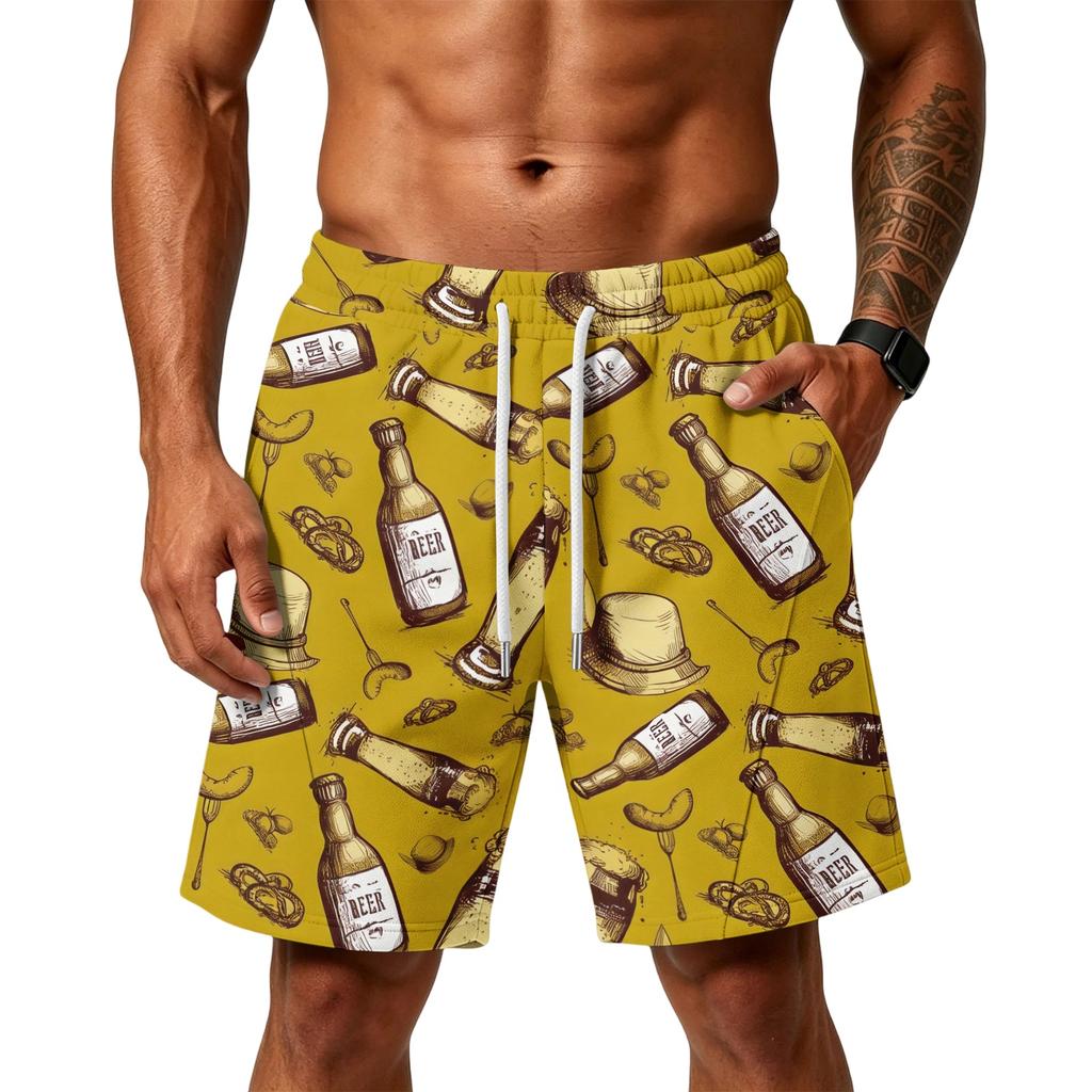 Men's Air Layer Loose Fit Shorts with Pockets for Sports Gym Training and Casual Beachwear Lightweight Comfortable Design