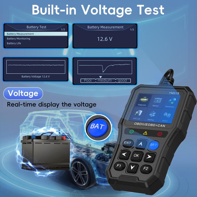 OBD2 Tarayıcı Arıza Teşhis Aracı, Motor Arıza Kodu Okuyucu, Profesyonel Otomobil Motor Arıza Işığı Otomobil Arıza Teşhis Tarama Aracı
