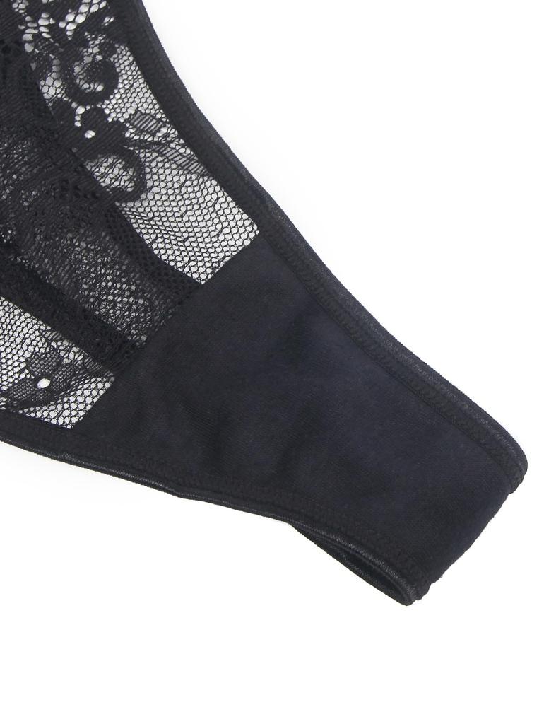 lace large floral beautiful butt extra lingerie [comeondear] T-back, sexy, women's shorts, size, sheer, pattern, cute, underwear, comfortable,
