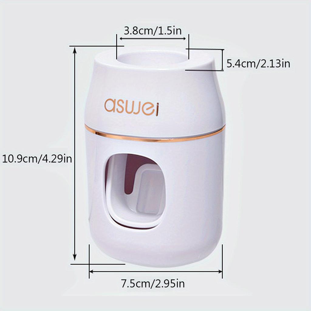 Upgrade Your Bathroom with this 1pc Toothpaste Squeezer and Storage Rack - Automatic Toothpaste Refills Made Easy!