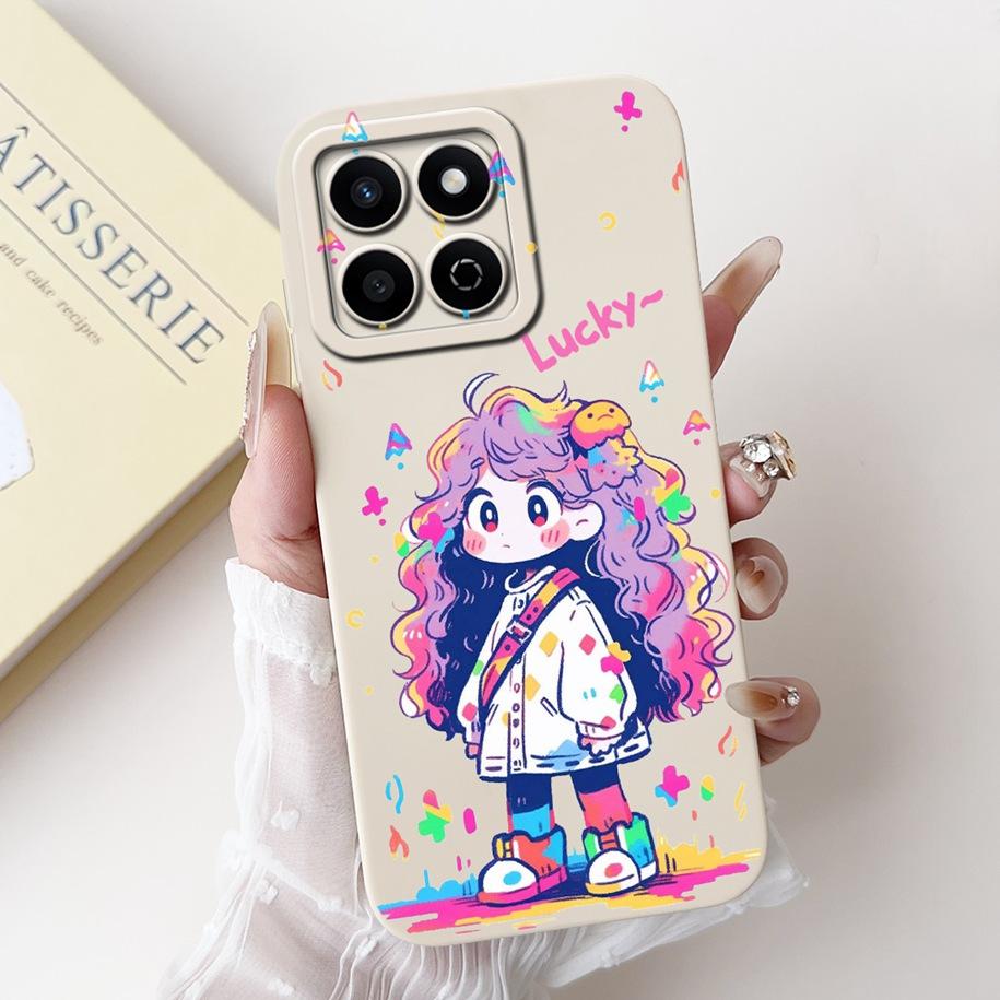 Shockproof Case For Honor X7c Cover HonorX7c 4G Funda Fashion Bowknot Marble Soft Liquid Silicone Cases For Honor 200 Smart Etui