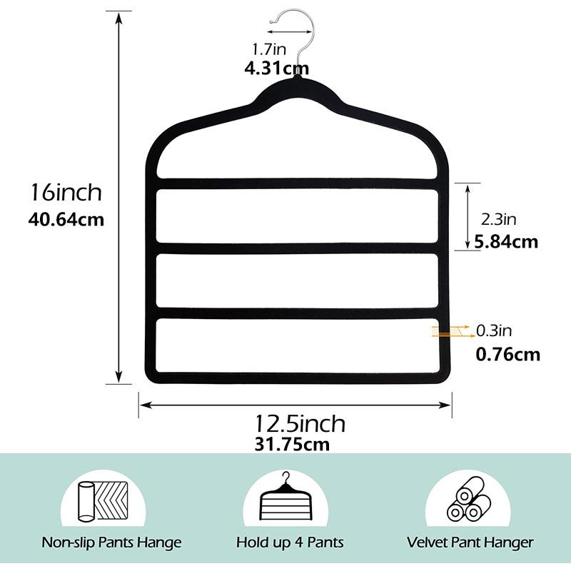Pants Rack Clothes Tie Scarf Drying Rack Multilayer Closet Organizer Hangers Clothes Hooks Save Wardrobe Space Bedroom Closets