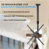 3D Рекламний Дисплей Безпечне Кріплення 15,5 до 24 Дюймів Розкладний 3D Голографічний Вентилятор Стельове Кріплення Стильне для Офісів