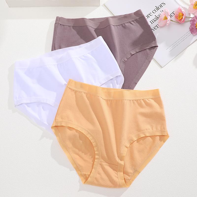 3Pcs/Set High Waist Underwear Cotton Panties Women Body Strips Underpants Plus Size Girls Briefs Female Lingerie Pantys