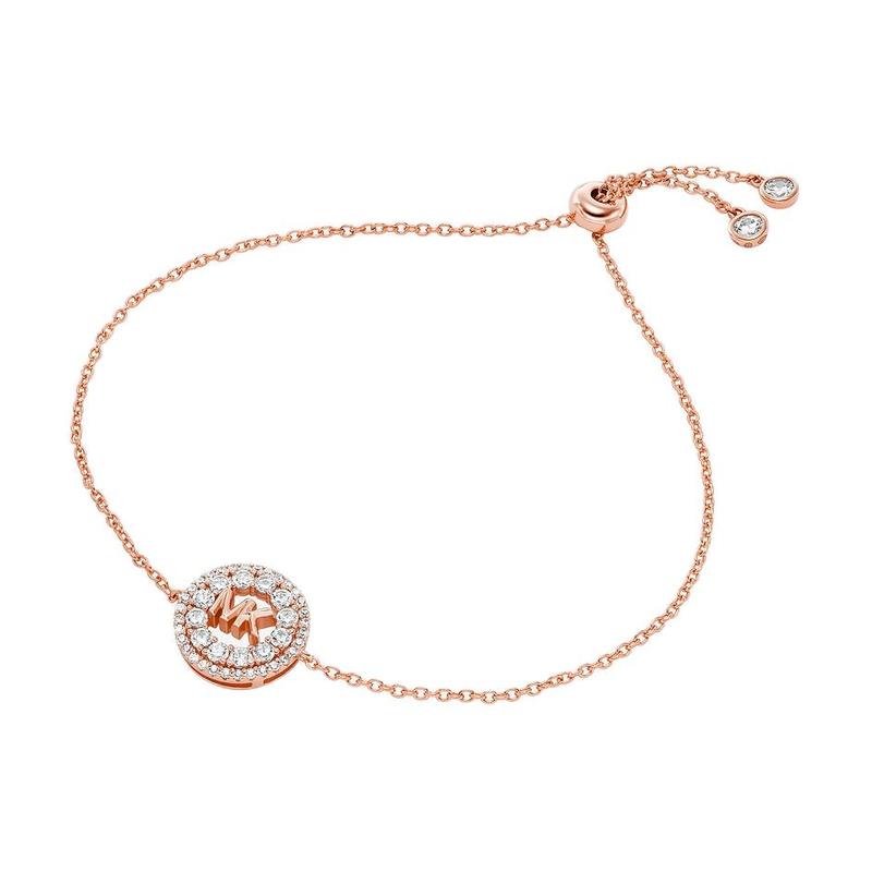 MICHAEL KORS Logo sliding design Metal plating bracelet Unisex couple model Rose gold