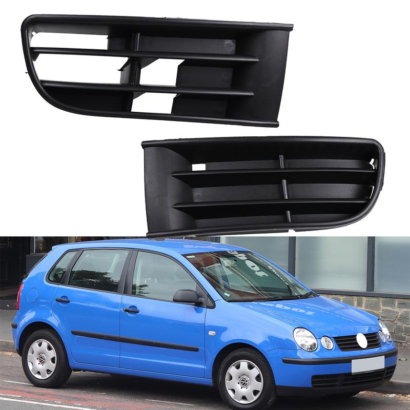 Car Front Bumper Fog Light Cover Lower Side Grille No Hole for VW POLO 9N 2001 2002 2003 2004 2005 6Q0853665 6Q0853666