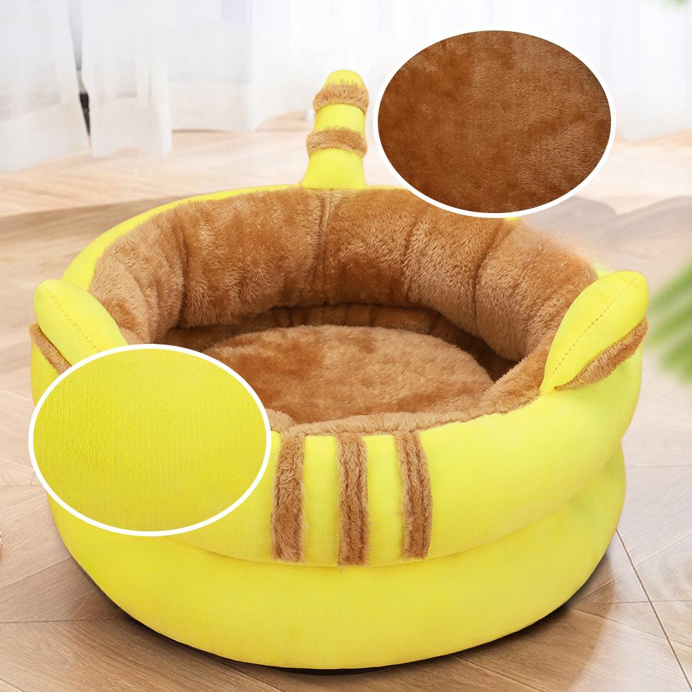 Doghouse Cathouse  Pet Nest  Arctic Velvet Cushion  Round Pet Bed Winter Warm Pet Supplies