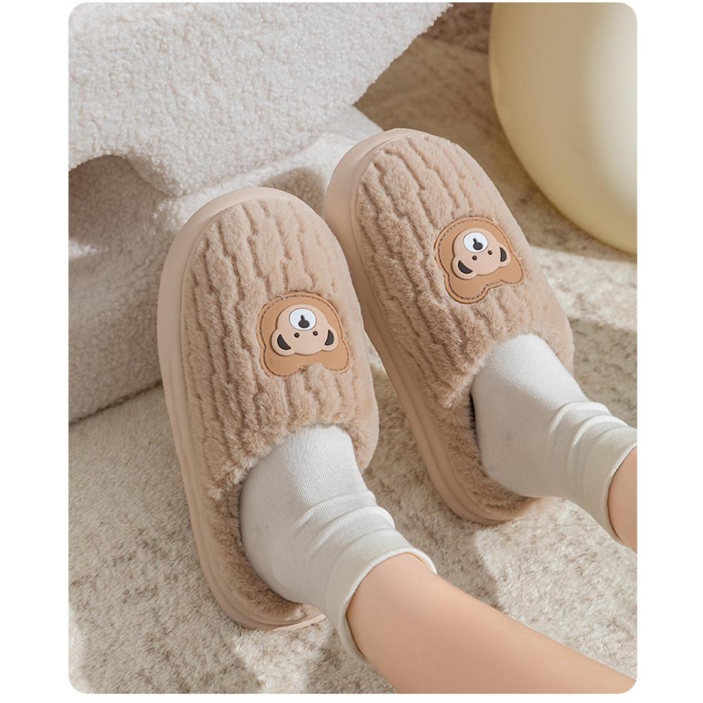 Winter Home Warmth Bag with Cotton Slippers Cute Cartoon Indoor Home Cotton Slippers
