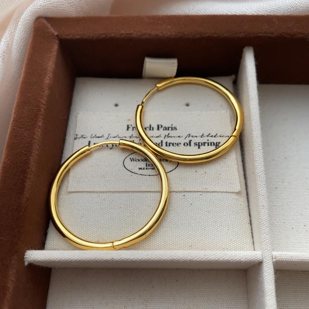 Metal Exaggerated Circle Earrings Women'S Wind Cold Wind Simple Earrings Niche Design Sense Personalized Earrings