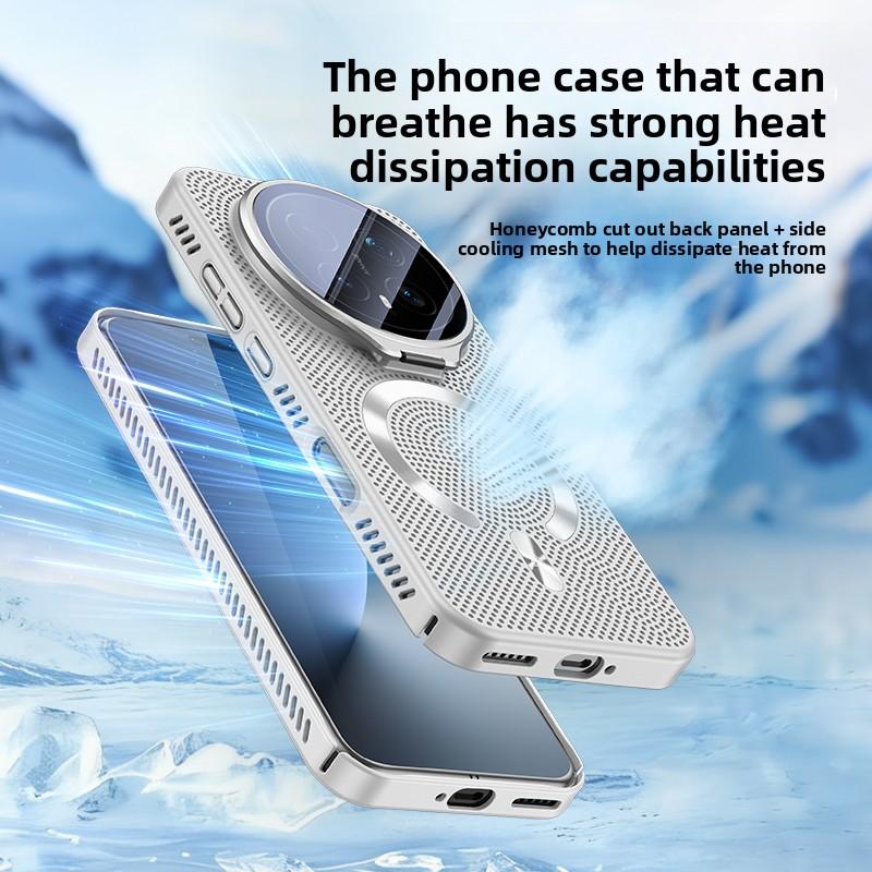 For Huawei Honor Magic 8 Pro Case Hard heat dissipation Magnetic MagSafe Lens Stand Protective Back Cover For Magic 8 8Pro Shell