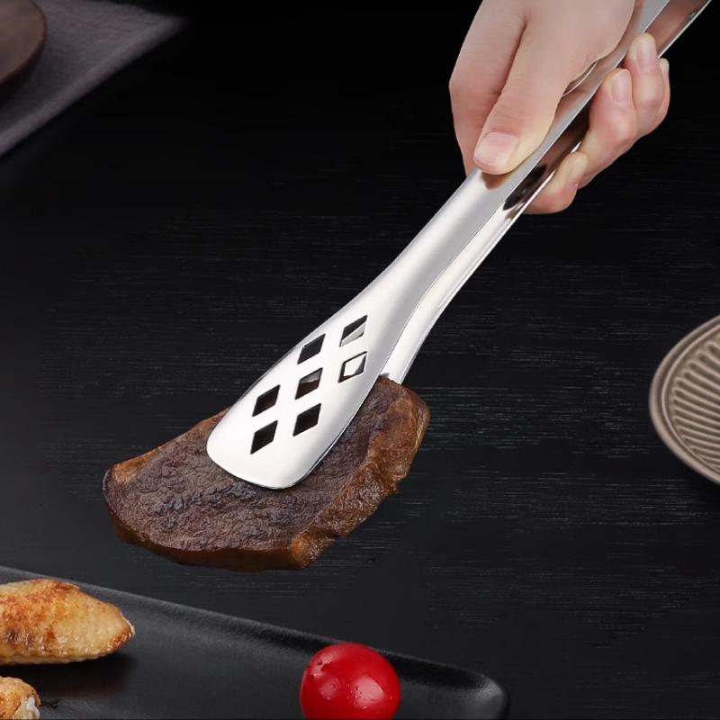 Szczypce kuchenne do grilla ze stali nierdzewnej w wielu stylach, w tym do chleba, sałatek, steków, gotowania, smażenia oraz przybory kuchenne