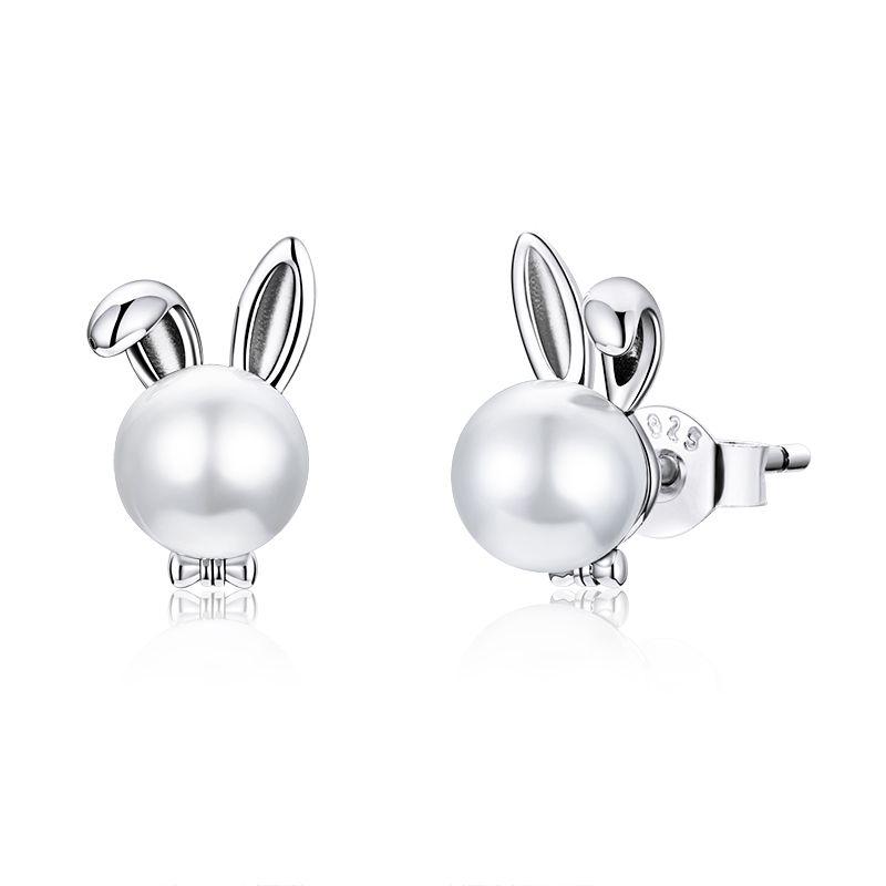 WOSTU Hot Fashion 100% 925 Sterling Silver Lucky Forever Circular Stud Earrings For Women Authentic Original Jewelry Gift