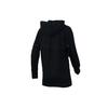 Adidas Neo Womens Zip Hoodie With Streamers Loose Mid-Length Jacket Women Jacket Black DM4219