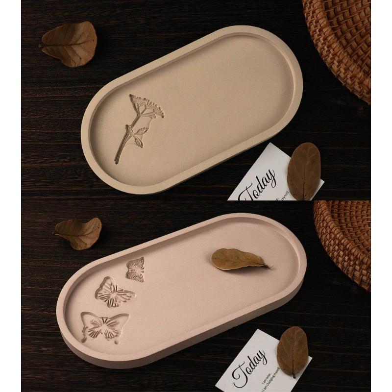 Easy to Use Silicone Mold Creating Decorative Trays Moulds with Unique Elliptical Shape Suitable for Gifting Making
