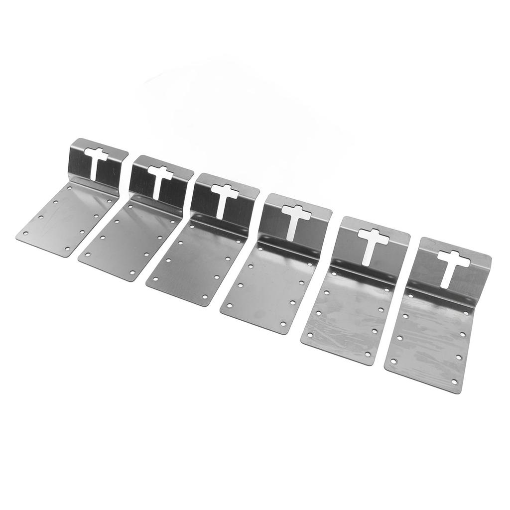 6PCS T Post Bracket 3 Inch Heavy Duty Carbon Steel Vertical Mounting T Post Corner Brace Target