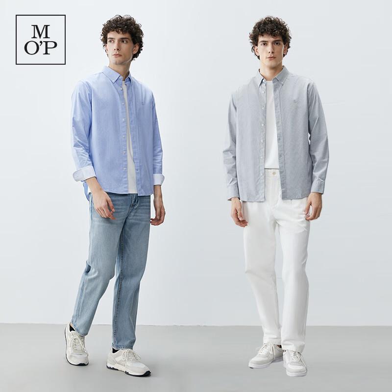 Marc O'Polo Men's Loose-Fit Cotton Houndstooth Long-Sleeve Shirt