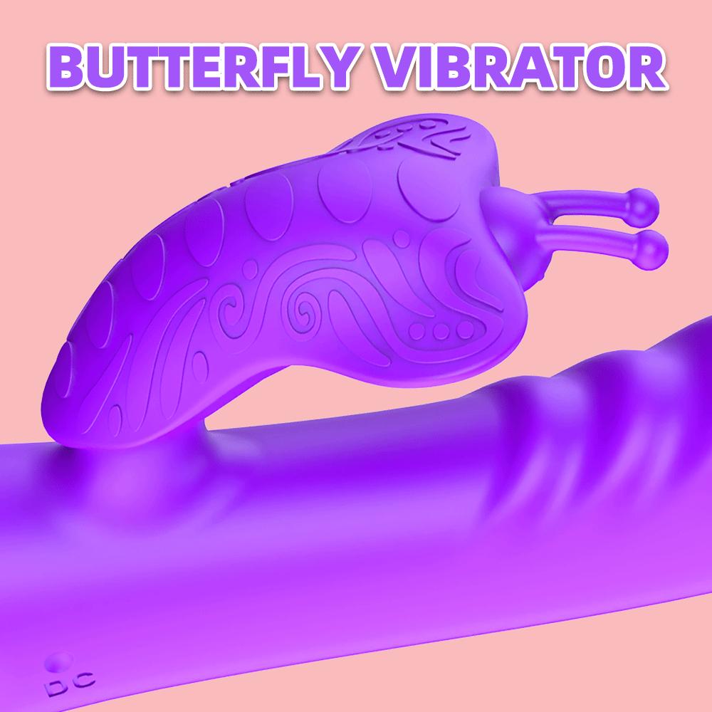 Vibrating Butterfly Clitoris Stimulator G Spot Dildo Vibrator Vagina Nipple Massage Adult Supplies For Women Masturbator Sex Toy