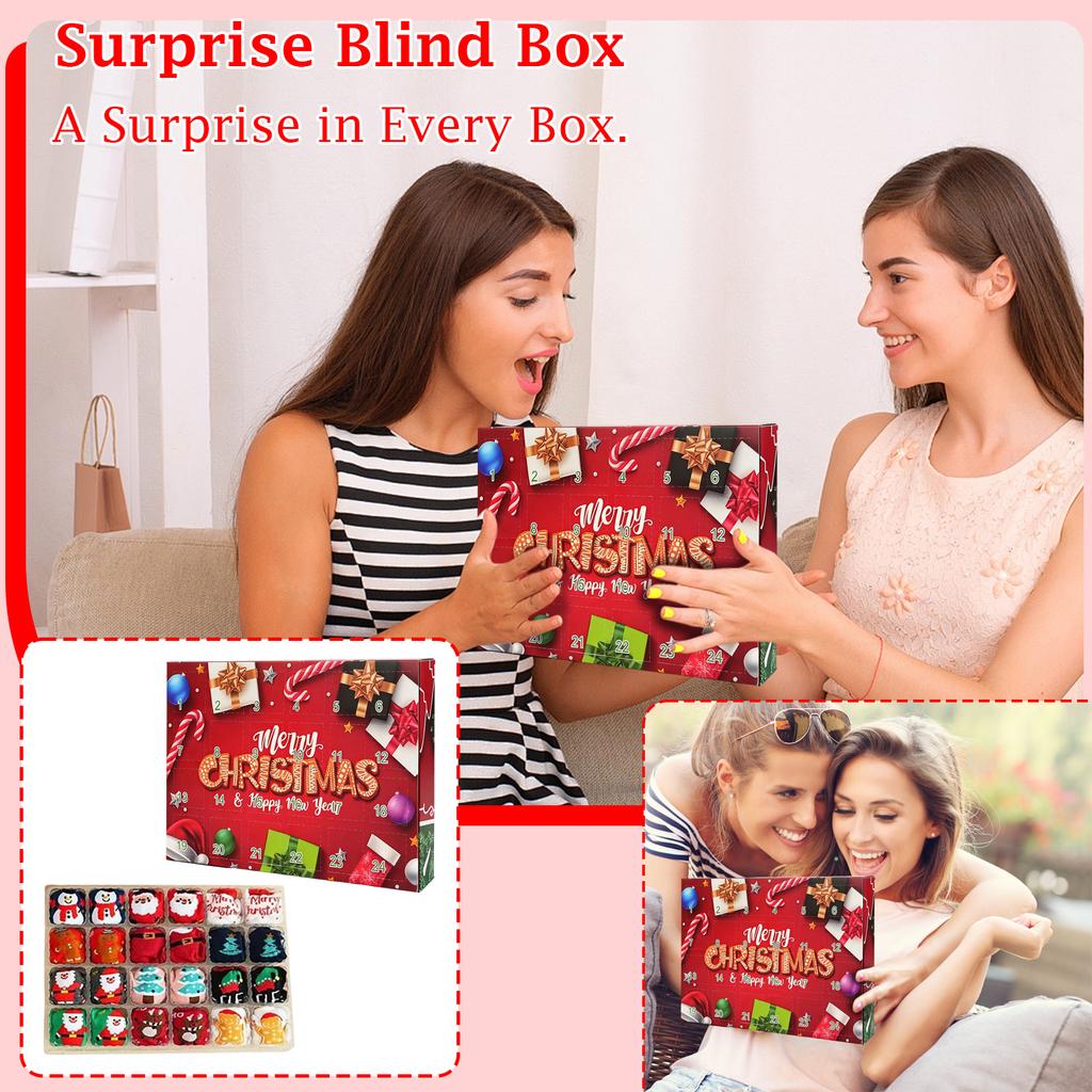 12-pack Christmas Stockings In A Box, Christmas Countdown Calendar, Blindbox Christmas Stockings
