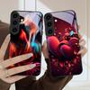 Brilliant Flame Rose For Samsung Galaxy S26 Ultra S25 Edge S24 FE S23 Plus S22 S21 S20 S22+ S24+ S25+ Black Glass Phone Case