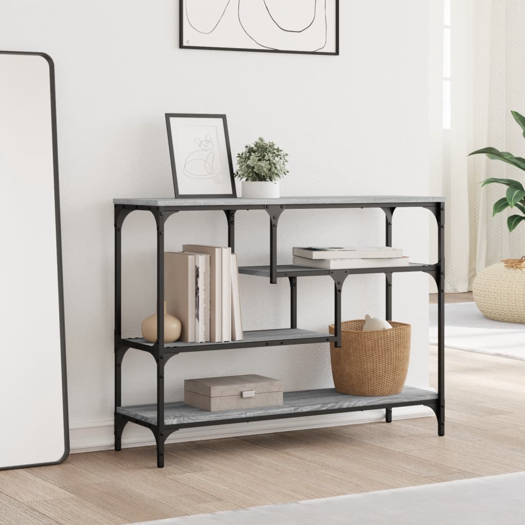 Vidaxl Console Table, Grey Sonoma Oak, 100X30X75 Cm