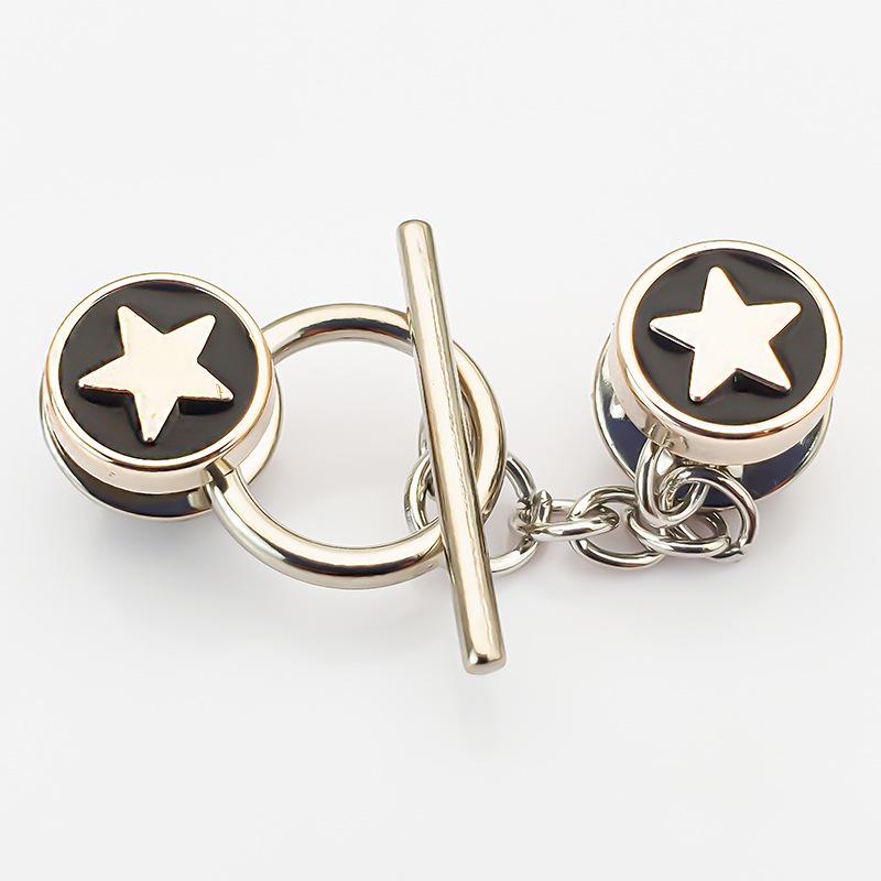 Pearl Brooch Cardigan Chain with Decorative OT Buckle