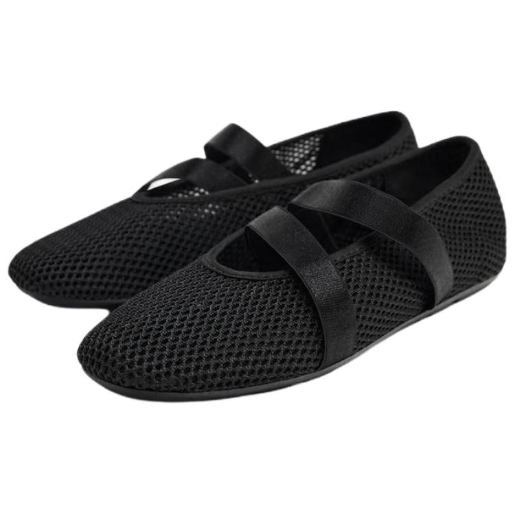Zara Retro Comfortable Stretch Mesh Casual Shoes Women Shoes Black 5215510800