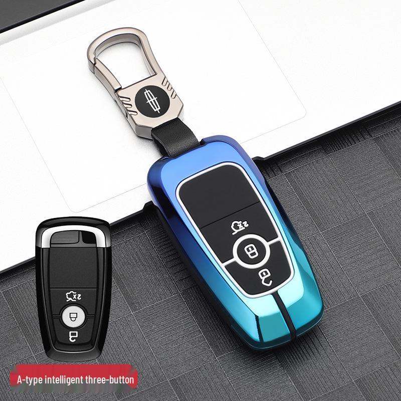 Compatible Metal Key Case for Lincoln Models: Corsair, Aviator, Navigator, MKX, Continental, MKZ, MKC