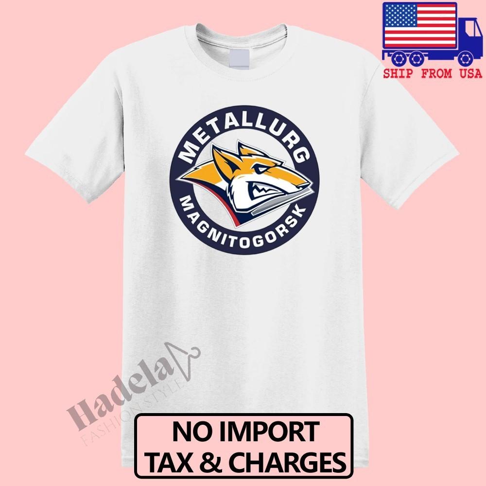 Metallurg Magnitogorsk Khl Russian Professional Hockey Men s White Size S-5XL XXXL