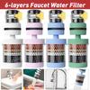 6 Warstwowy Filtr Wody Oczyszczacz Kranowy Kamień Medyczny Węgiel Kokosowy Dysza Do Baterii Akcesoria Kuchenne Domowy Filtr Wody