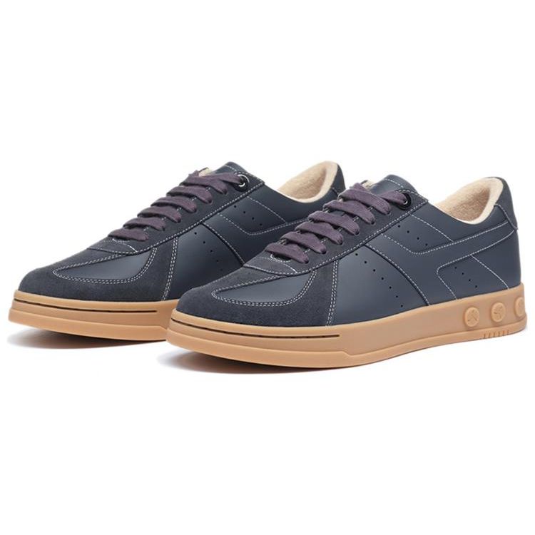 Li-Ning 1990 Classic Series Non-Slip Wear-Resistant Low-Top Skate Shoes Men Sneakers Cold-Sand-Black ALHS033-2
