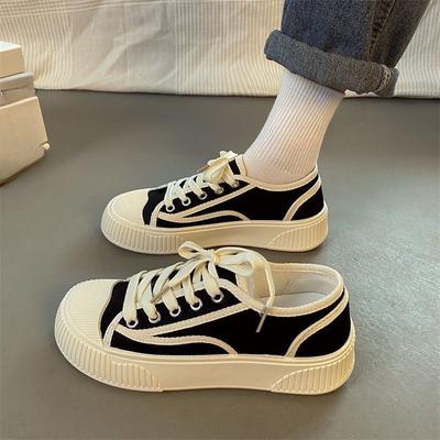 Sommer Neue Plateau Canvas Schuhe Damen Ins Tide Nische Vielseitige Lässige Cookie Schuhe Kleine Weiße Schuhe