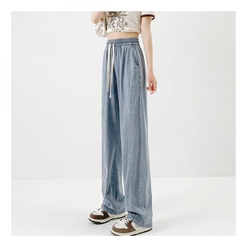 Navava Women Thin Denim Banding Pants Np255