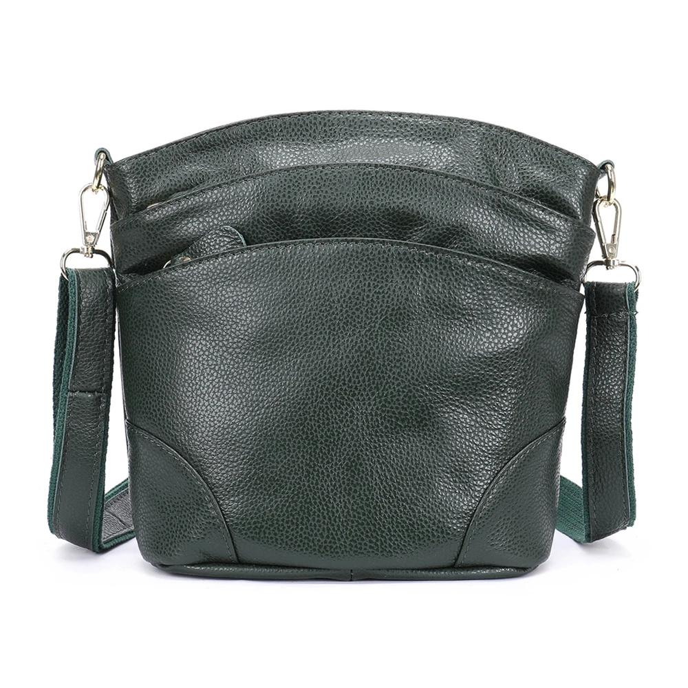 Genuine Leather Women Messenger Bags Cow Leather Crossbody Shoulder Bag Small Female Handbags Capacity Phe Bag for Girls