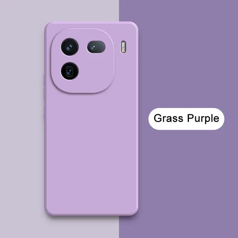 Square Liquid Silicone Phone Case for VIVO IQOO 12 Pro Back Cover IQOO12 12Pro 360 Protective Soft Shockproof Shield Armor Funda