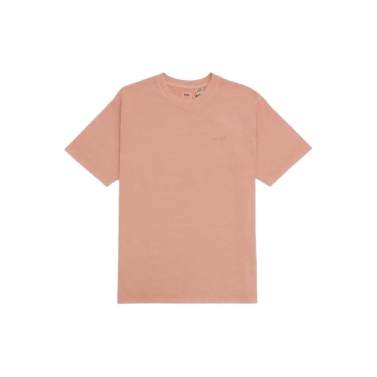 

Levis SS22 однотонная хлопковая футболка с круглым вырезом для мужчин светло-красная A0637-0022 XS