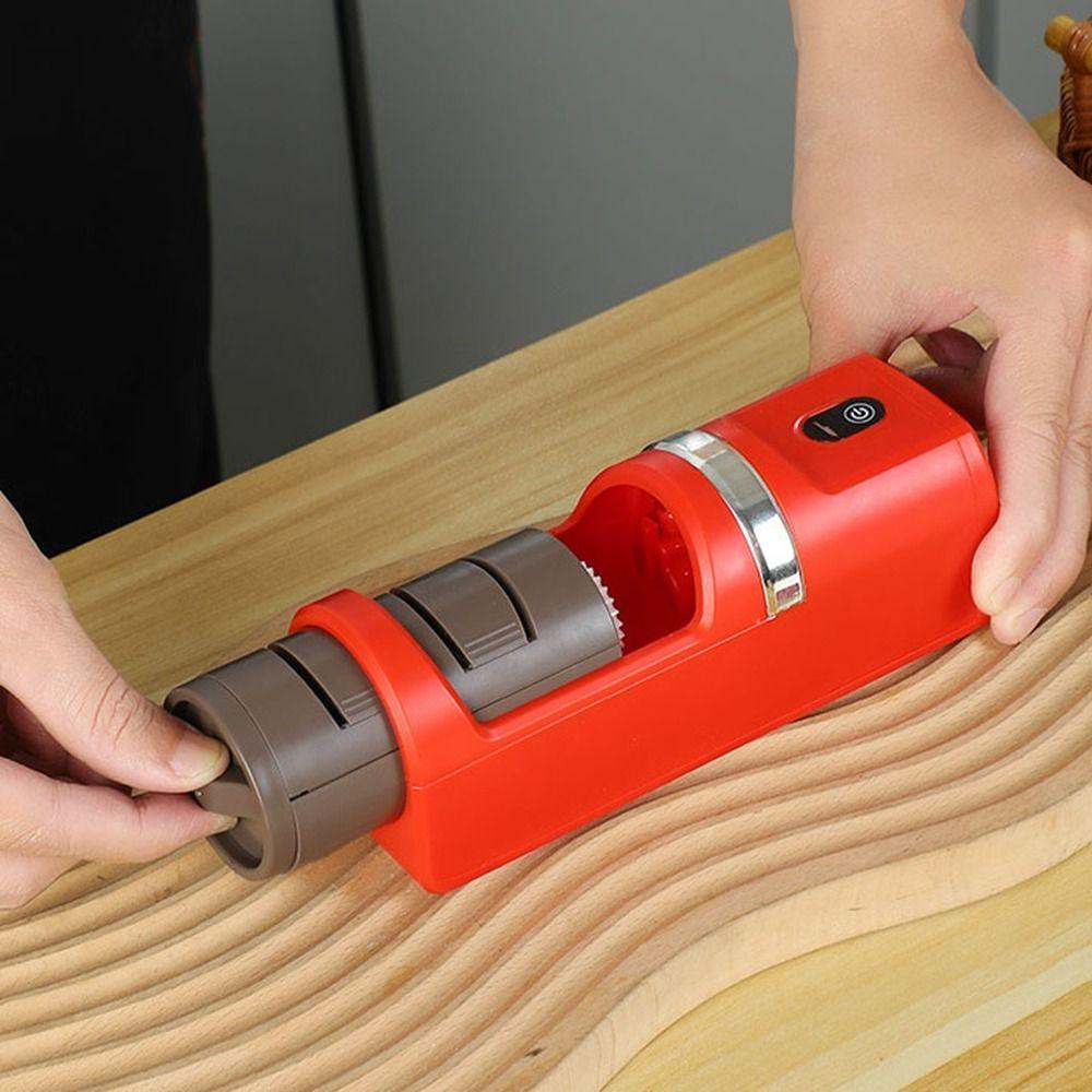 Rechargeable Wireless Electric Cutter Sharpener Coarse and Fine Cutter Whetstone Kitchen
