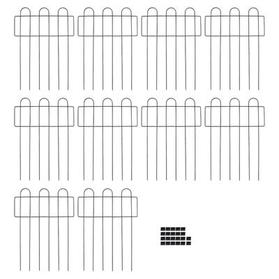 Decorative Garden Fence Iron Metal Wire Garden Fence Ground Stake Animal Barrier Fence for Outdoor