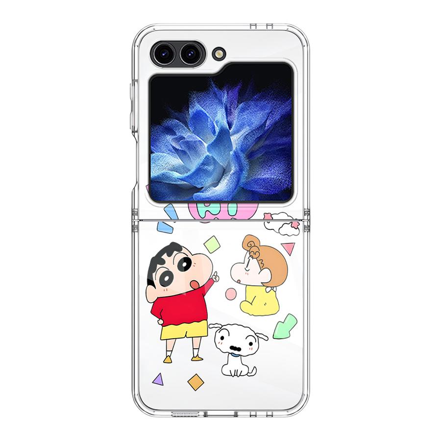 

Case for Samsung Galaxy Flip6 Flip7 FE Flip4 Flip3 Flip5 Z Flip 7 6 5 4 3 Back Phone Cover Funda Cartoon Himawari Shin Galaxy Z Flip5